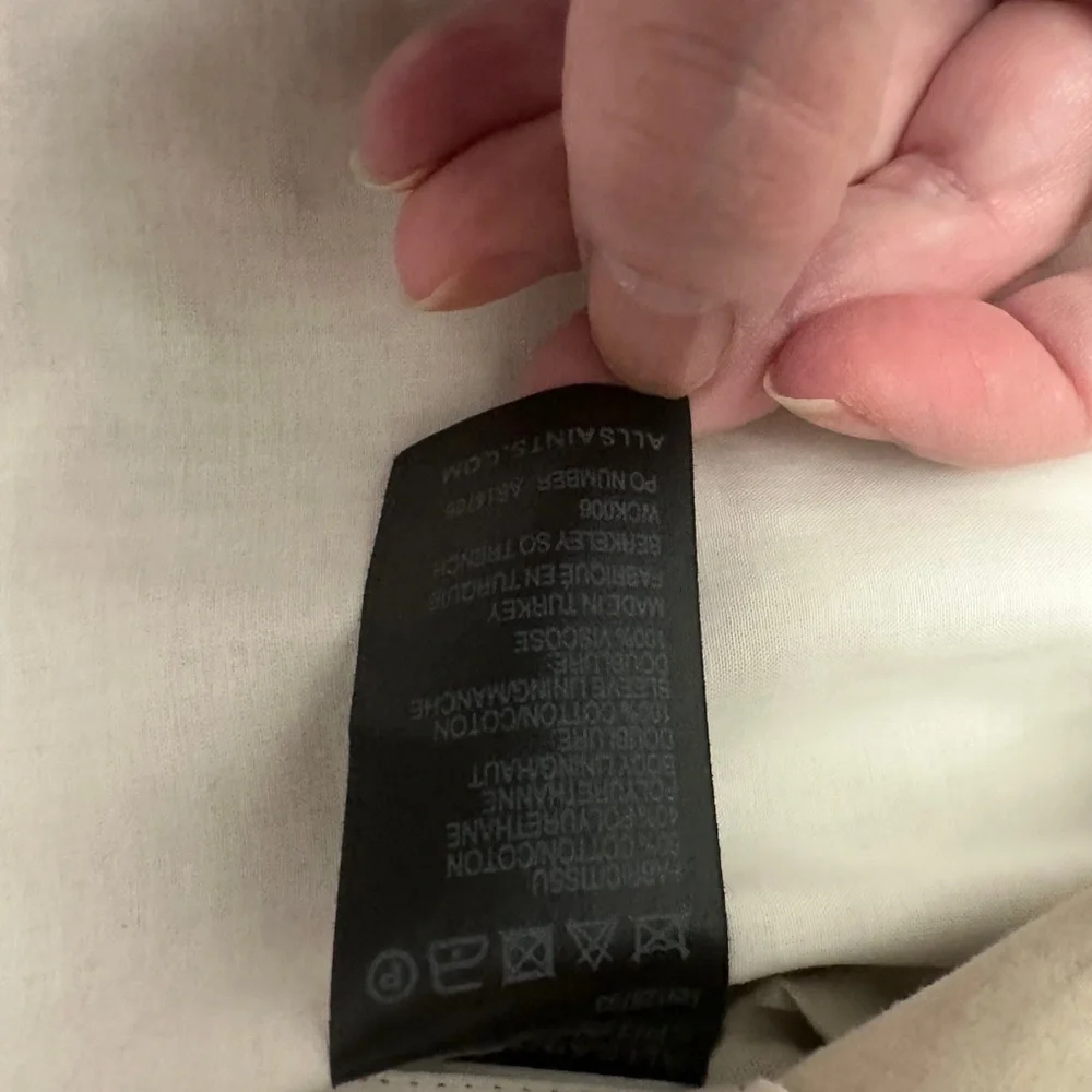 Classic Women’s Trench Coat All Saints Women's Beige Trench Belted small UK 6 - Picture 3 of 10